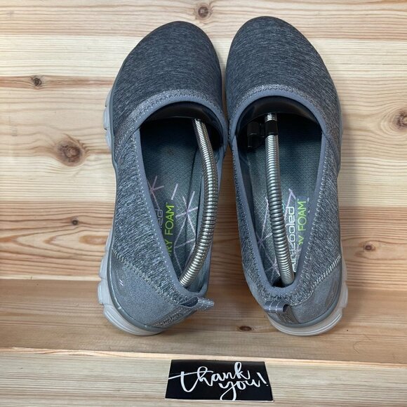 Skechers Air Cooled Memory Foam SN 23436 Slip On Grey Shoes - Picture 6 of 9